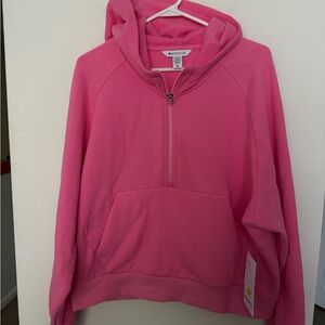 Athleta Pink Half-Zip Hoodie